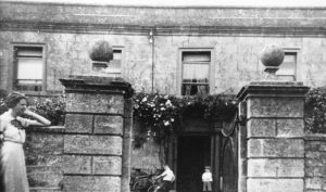 Pitfour House showing the gatepiers which are Grade II listed.