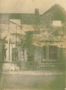 The damage to the fish and chip shop in the Square in 1964