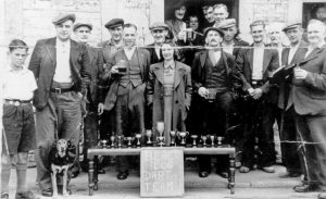 The Black Dog Darts Team. The Black Dog was another name name for the Rising Sun in old Bloomfield.