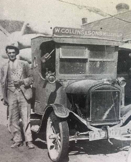 This is Mr Carr standing beside one of Collins' lorries. The Collins family were millers, brewers and tanners at Radford.