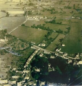 Aerial photo towards Bloomfield showing the remains of Upper Conygre Pit.