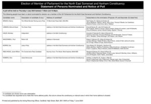 UKPGE 24 Statement of Persons nominated UKPGE 24 Statement of Persons nominated