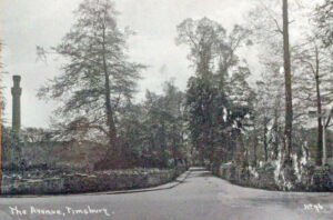 Another view of Coalpit Crossroads in the 1920s. The crenellated chimney of Upper Conygre Colliery can be seen. It was designed that way to make it acceptable to the inhabitants of Timsbury House. The trees on the right of Upper Conygre Colliery were also grown to provide a screen for Timsbury House.