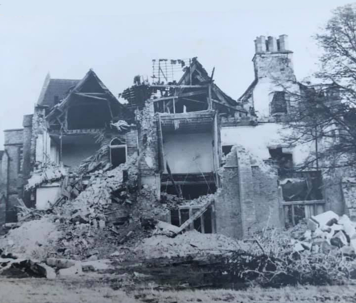 Timsbury House during demolition in 1961