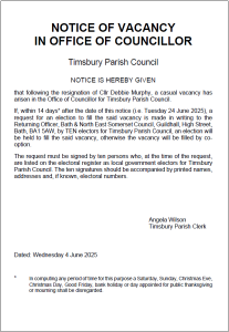 Vacancy – Debbie Murphy resignation